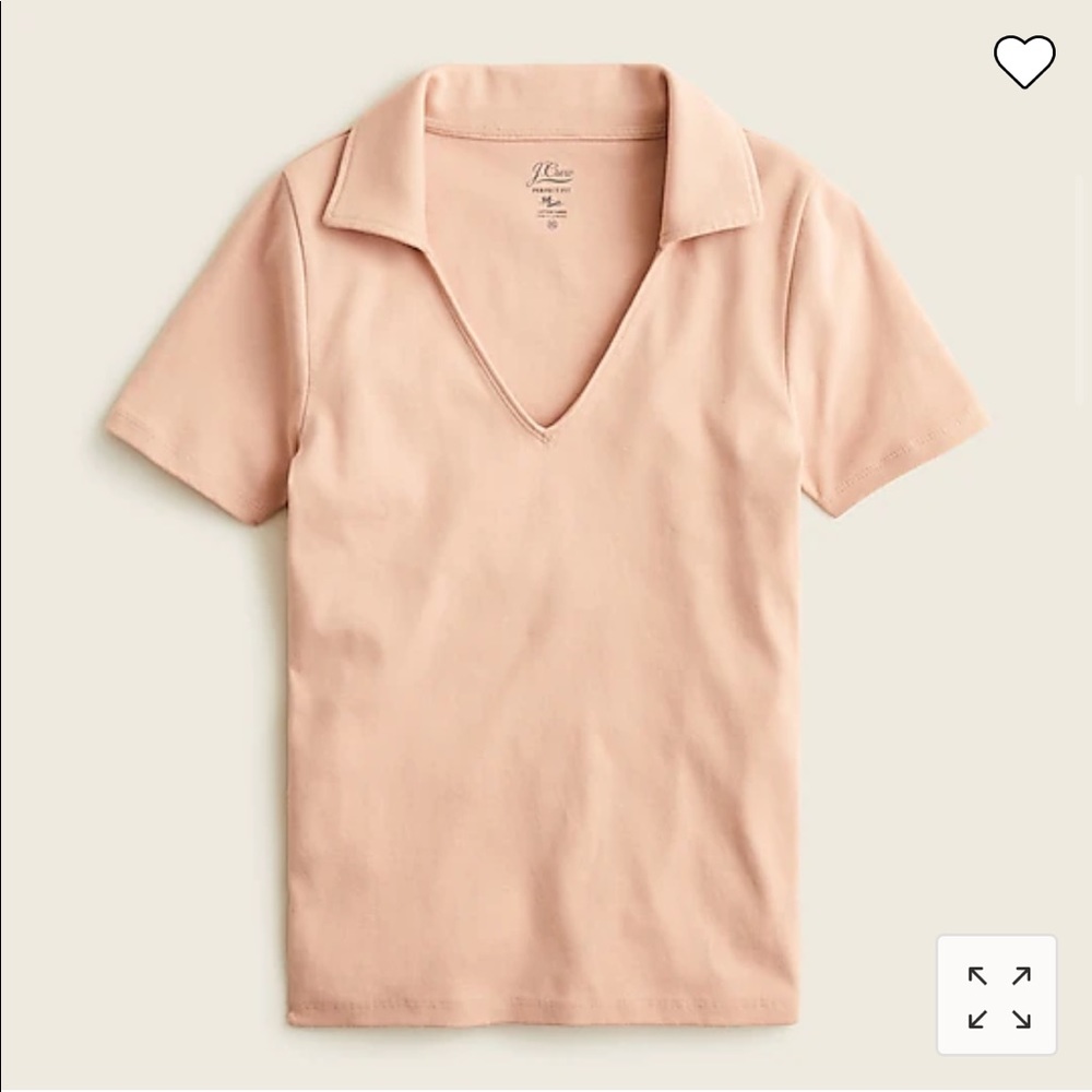BUNDLE. TWO Shirts. White and Blue Perfect-fit collared V-neck T-shirts.